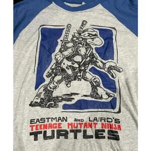 TEENAGE MUTANT NINJA TURTLES Mislabeled Shirt 3/4 Sleeve Graphic Tee Size M